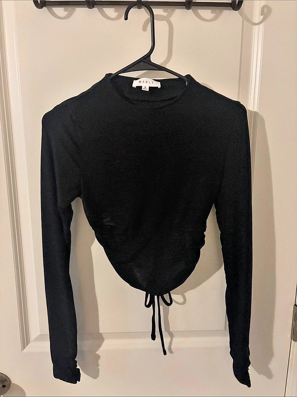 Mable Black Long Sleeve Bodysuit Size Medium Like New